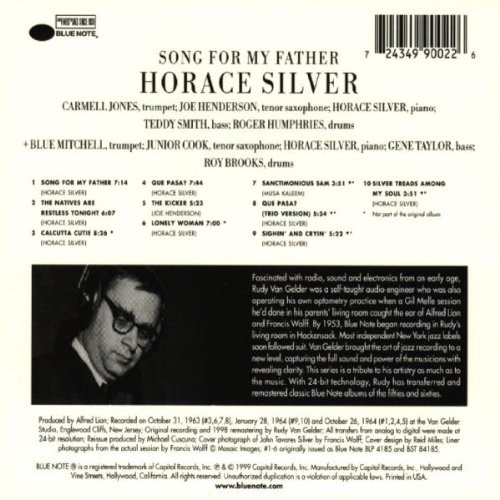 Horace Silver: Song for My Father - CD Foto #2