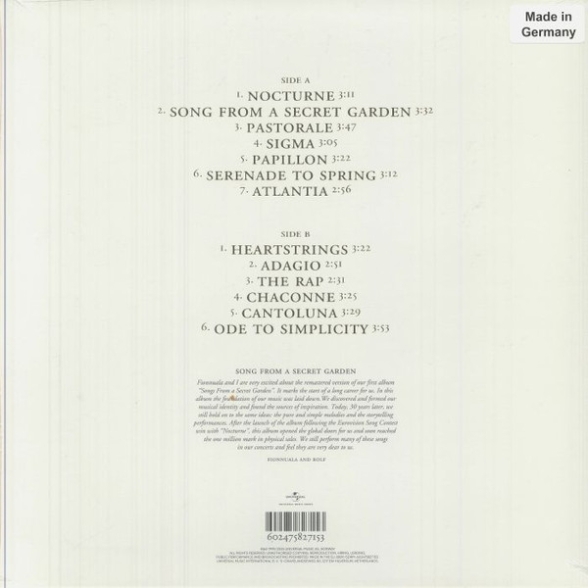 Secret Garden: Songs from a Secret Garden (30th Anniversary Edition) - Plak Foto #2