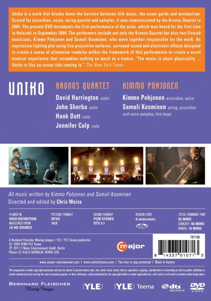 Kronos Quartet, Kimmo Pohjonen, Samuli Kosminen: Unico - DVD Foto #2
