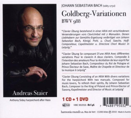 Andreas Staier: J.S. Bach: Goldberg Variations - CD Foto #2