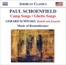 Music of Remembrance: Schoenfield, P.: Camp Songs / Ghetto Songs / Schwarz, G.: Rudolf and Jeanette - CD Foto #1