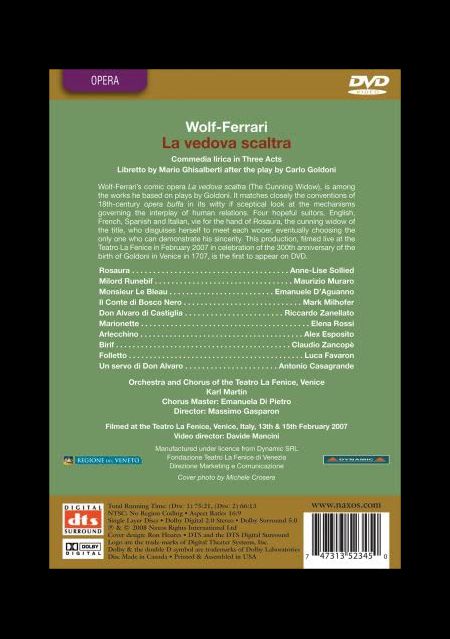 Anne-Lise Sollied, Maurizio Muraro, Elena Rossi, Luca Favaron, Orchestra del Teatro La Fenice di Venezia, Karl Martin: Wolf-Ferrari: La Vedova Scaltra - DVD Foto #2
