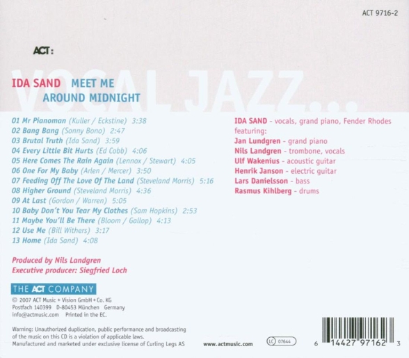 Ida Sand: Meet Me Around Midnight - CD Foto #2