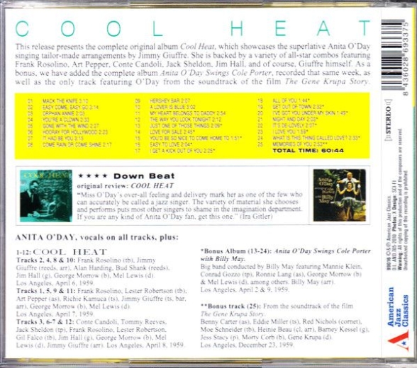 Anita O'Day: Cool Heat + 1 Bonus Track - CD Foto #2