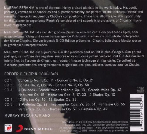 Murray Perahia: Perahia Plays Chopin - CD Foto #2