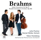 Julia Fischer, Daniel Müller-Schott, Yakov Kreizberg, Netherlands Philharmonic Orchestra: Brahms: Violin Concerto in D, Op. 77 & Double Concerto in A Minor, Op. 102 - SACD Foto #1