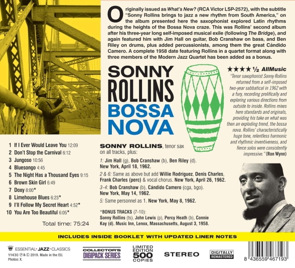 Sonny Rollins: Bossa Nova (4 Bonus Tracks) - CD Foto #2