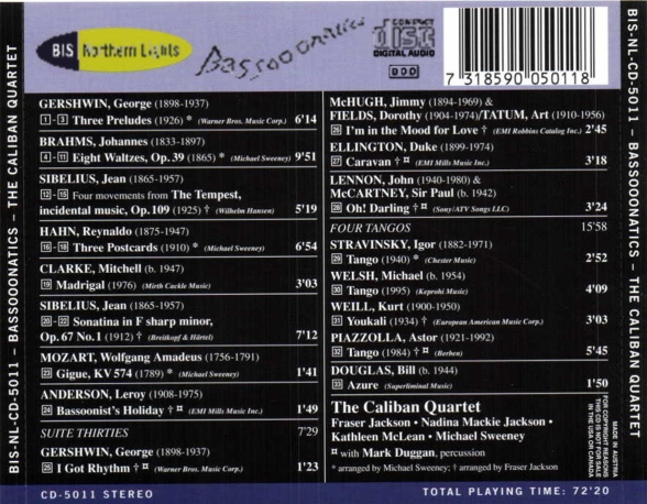 Caliban Quartet: Bassooonatics - CD Foto #2