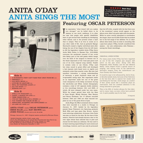 Anita O'Day: Anita Sings The Most (Limited Edition) - Plak Foto #2