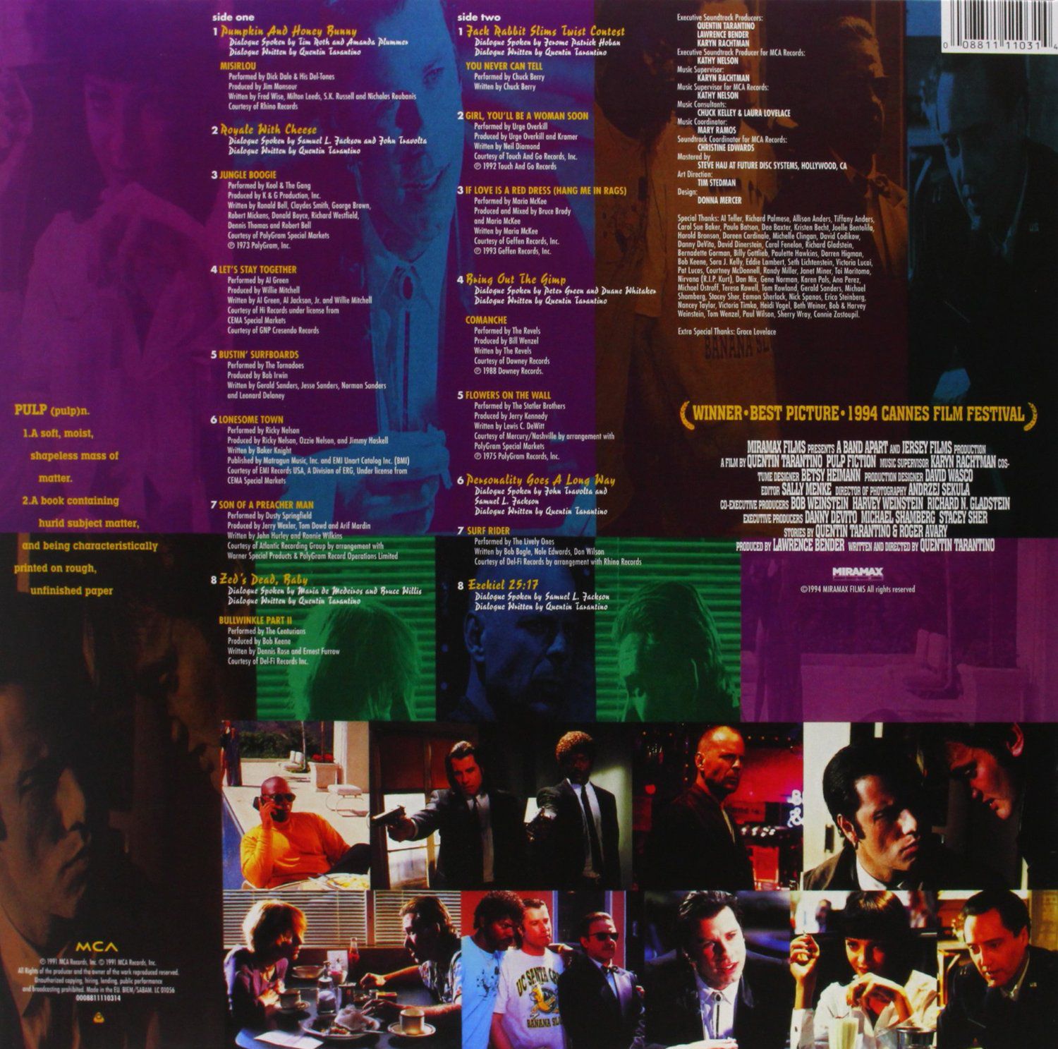 Çeşitli Sanatçılar: OST - Pulp Fiction (Quentin Tarantino) - Plak
