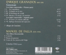 Cristina Ortiz: Granados/ Falla: Goyescas/ Tres Obras Desconocidas - CD Foto #2