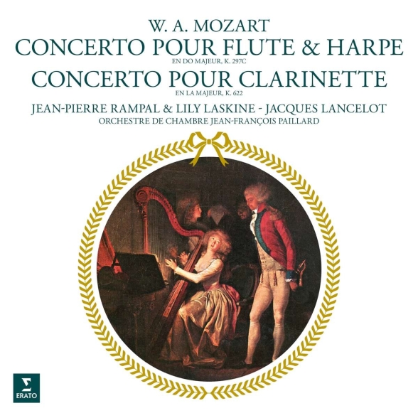 Jean-Pierre Rampal, Lilly Laskine, Jean-Francois Paillard, Orchestre de Chambre Jean-Francois Paillard: Mozart: Concerto for flute & harp Clarinet Concerto - Plak Foto #1