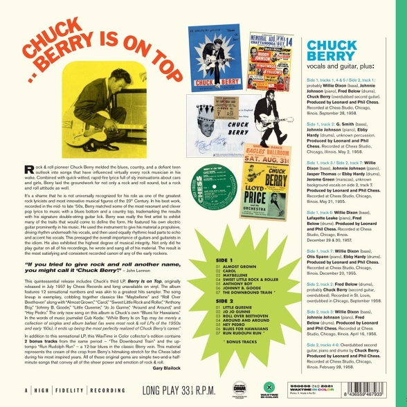 Chuck Berry: Berry Is On Top (Colored Vinyl Edition - 2 Bonus Tracks) - Plak Foto #2