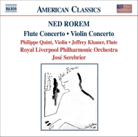 José Serebrier: Rorem: Violin Concerto - Flute Concerto - Pilgrims - CD