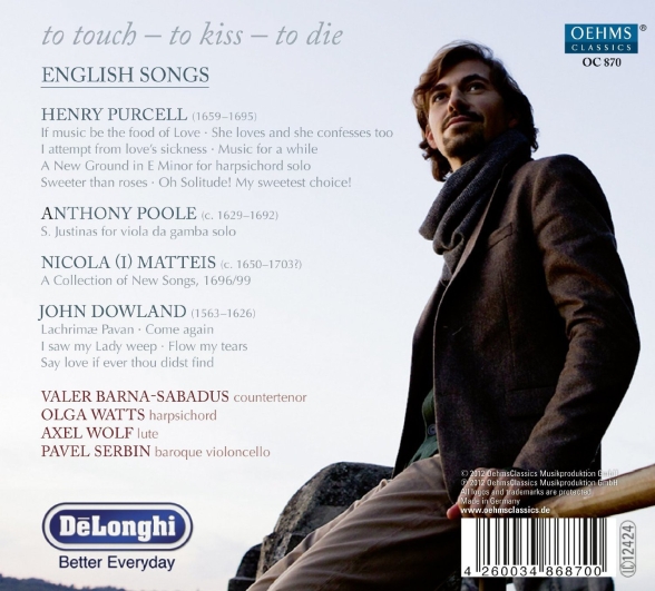 Valer Sabadus: To Touch To Kiss To Die - CD Foto #2