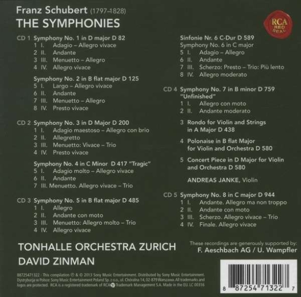 David Zinman: Schubert: The Symphonies - CD Foto #2