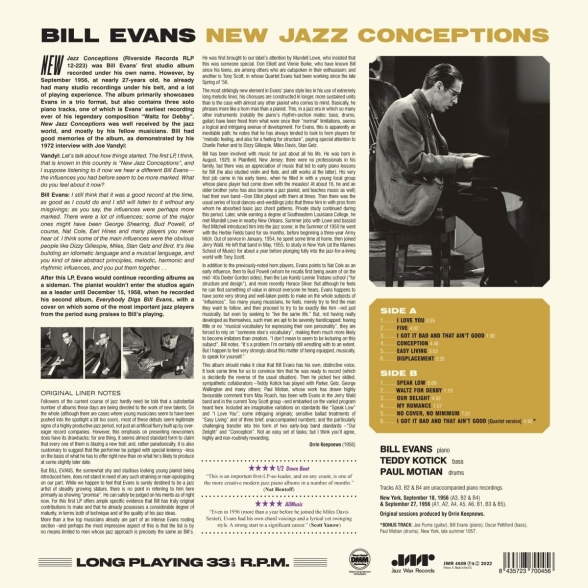 Bill Evans: New Jazz Conceptions - Plak Foto #2