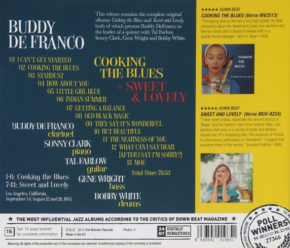 Buddy DeFranco: Cooking The Blues + Sweet & Lovely - CD Foto #2