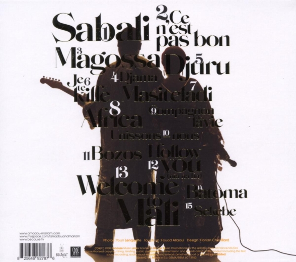 Amadou & Mariam: Welcome to Mali - CD Foto #2