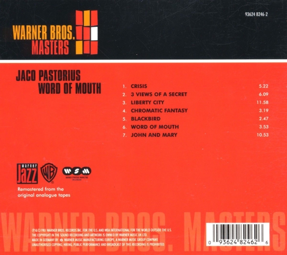 Jaco Pastorius: Word of Mouth - CD Foto #2