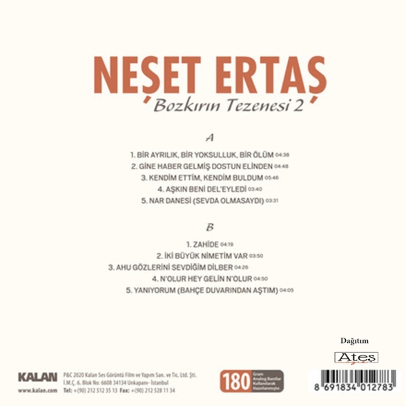 Neşet Ertaş: Bozkırın Tezenesi 2 - Plak Foto #2