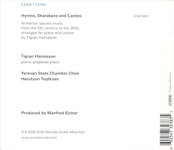 Tigran Hamasyan: Luys i Luso - CD Foto #2