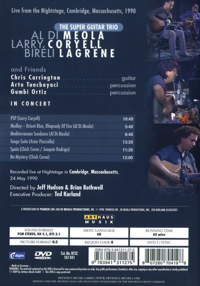 Al Di Meola, Larry Coryell, Bireli Lagrene: The Super Guitar Trio - DVD Foto #2