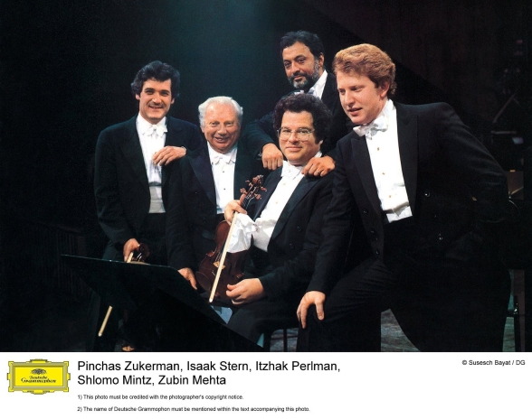 Zubin Mehta, Pinchas Zukerman, Isaac Stern, Itzhak Perlman, Shlomo Mintz: Vivaldi, Bach, Mozart: The Four Seasons, Concerto for 4 Violin, Double Concerto, Sinfonia concertante K.364 - Plak Foto #2