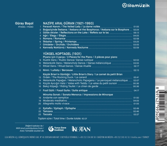 Güray Başol: Cumhuriyet'in 100. Yılında Kadın Besteciler - CD Foto #2