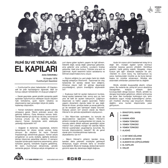 Ruhi Su: El Kapıları - Plak Foto #2