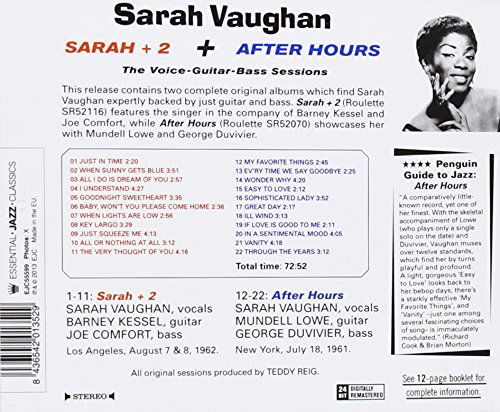 Sarah Vaughan: Sarah + 2 + After Hours - CD Foto #2