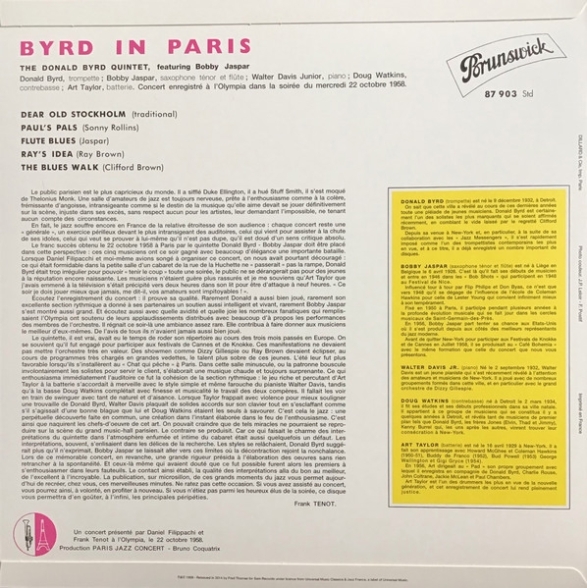 Donald Byrd: Byrd In Paris Vol.1 - Plak Foto #2