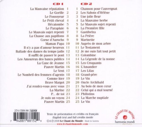 Georges Brassens: Le Gorille - CD Foto #2