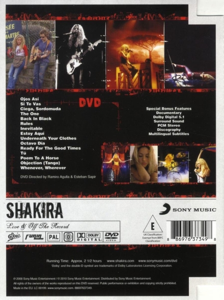 Shakira: Live And Off The Record - DVD Foto #2