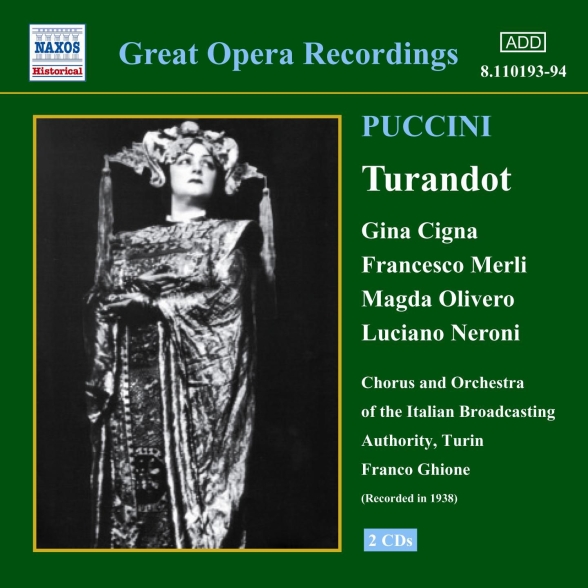 Puccini: Turandot (Cigna, Merli, Olivero) (1938) - CD Foto #1