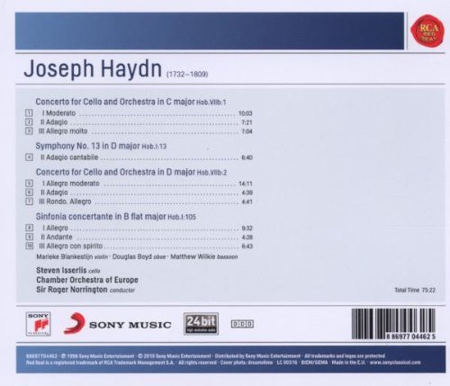 Steven Isserlis, Chamber Orchestra of Europe, Sir Roger Norrington: Haydn: Cello Concertos / Symphony No. 13 / Sinfonia concertante - CD Foto #2