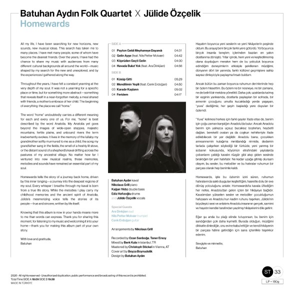 Batuhan Aydın, Jülide Özçelik: Homewards (Limited Edition) - Plak Foto #2
