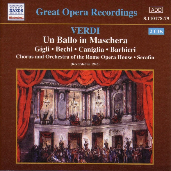 Verdi: Ballo in Maschera (Un) (Gigli, Caniglia) (1943) - CD Foto #1