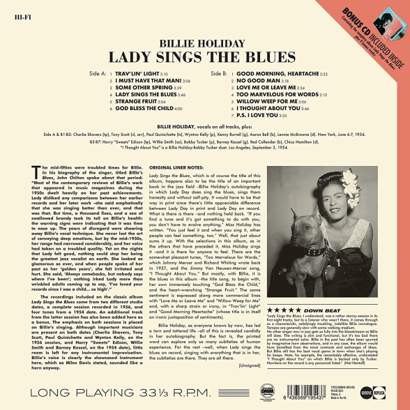 Billie Holiday: Lady Sings The Blues - Plak Foto #2