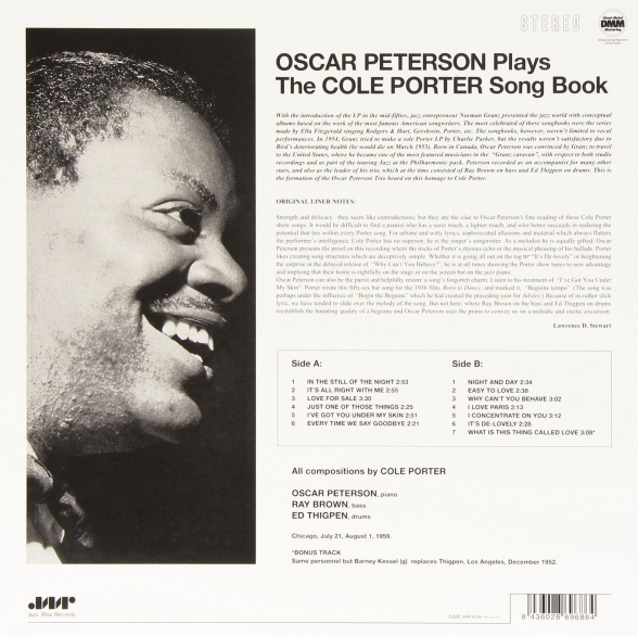 Oscar Peterson: Plays The Cole Porter Songbook - Plak Foto #2