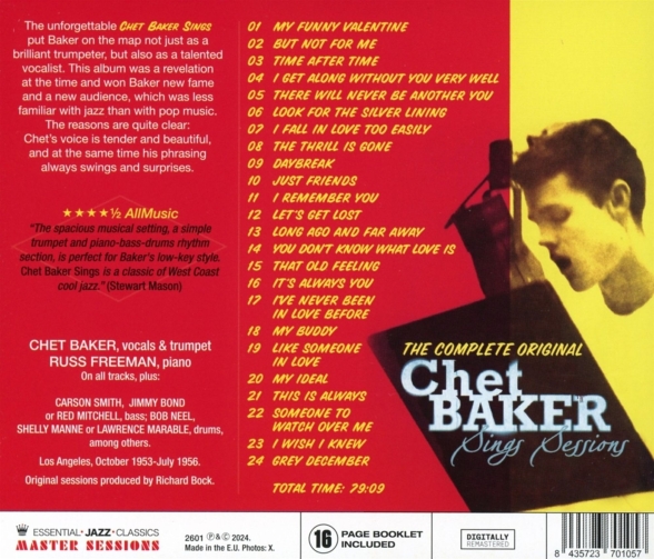 Chet Baker: The Complete Original Chet Baker Sings Sessions - CD Foto #2