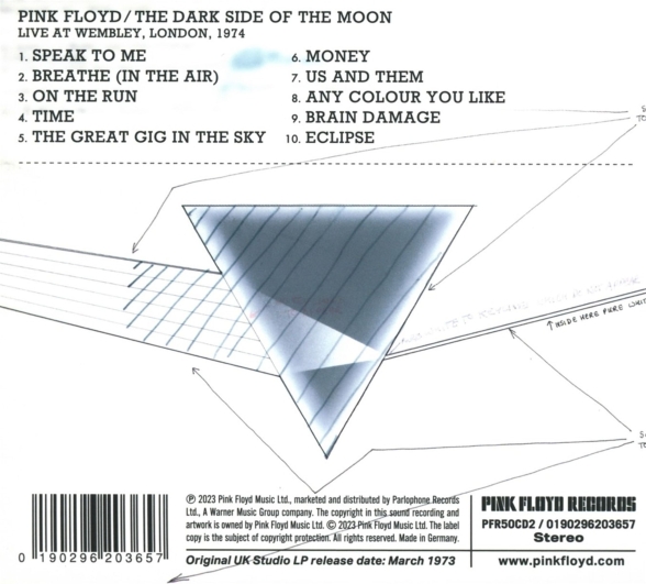 Pink Floyd: Dark Side of the Moon: Live At Wembley 1974 - CD Foto #2