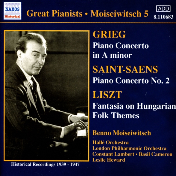 Grieg / Saint-Saens: Piano Concertos / Liszt: Hungarian Fantasy (Moiseiwitsch, Vol. 5) (1939-1947) - CD Foto #1