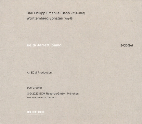 Keith Jarrett, Carl Philipp Emanuel Bach: Württemberg Sonatas - CD Foto #2