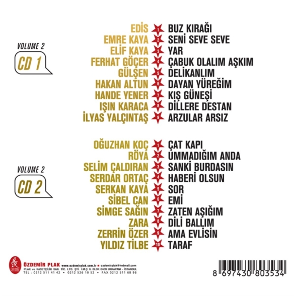 Çeşitli Sanatçılar, Yıldız Tilbe: Yıldız Tilbe'nin Yıldızlı Şarkıları Vol. 2 - CD Foto #2