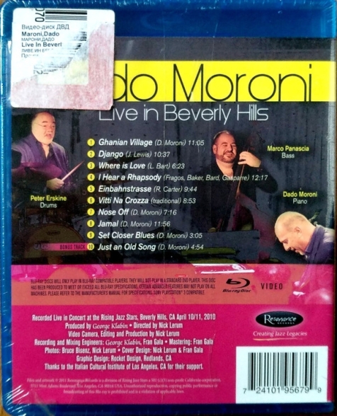 Dado Moroni: Live In Beverly Hills - BluRay Foto #2