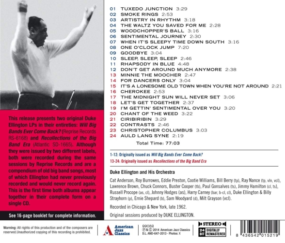 Duke Ellington: Will Big Bands Ever Come Back? + Recollections Of The Big Band Era - CD Foto #2
