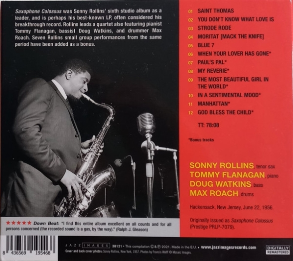 Sonny Rollins: Saxophone Colossus (Limited Edition) - CD Foto #2