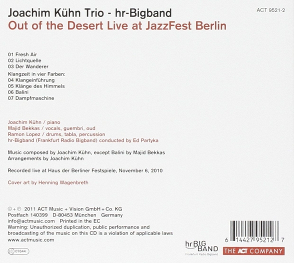 Joachim Kühn, hr-Bigband: Out of the Desert Live at JazzFest Berlin - CD Foto #2