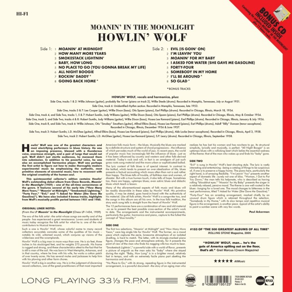 Howlin' Wolf: Moanin' In The Moonlight - Plak Foto #2